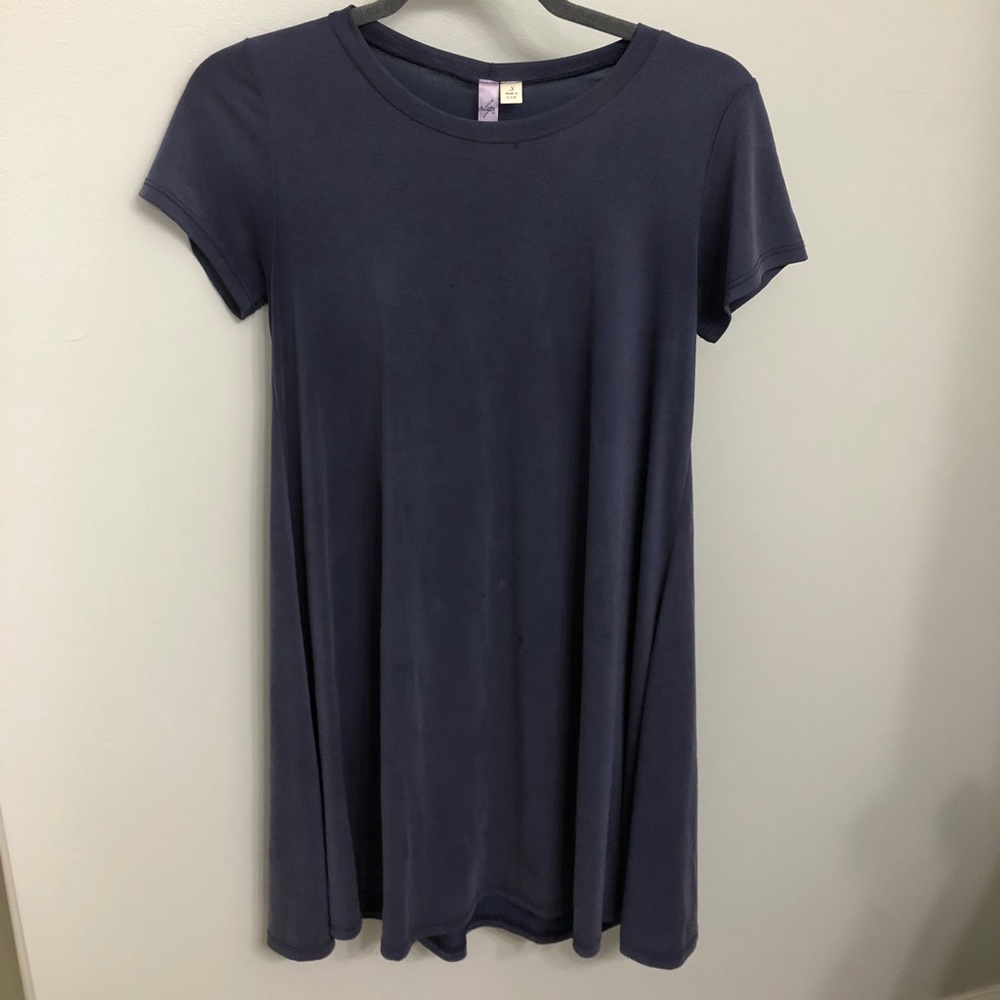 Suede T-shirt Dress